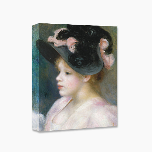 Auguste Renoir, 르누아르 (핑크와 블랙의 모자를 쓴 소녀)