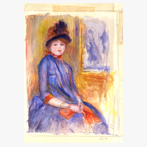 Auguste Renoir,(르누아르,파란 드레스의 젊은 여인) 
