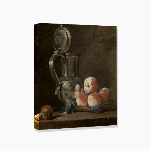 Jean Baptiste Siméon Chardin, 샤르댕 (주석 항아리와 복숭아가 있는 정물)