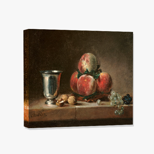 Jean Baptiste Siméon Chardin, 샤르댕 (포도주잔과 복숭아, 포도, 호두가있는 정물)