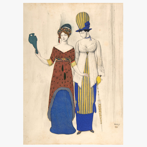 Leon Bakst, 레옹 박스트 (Fantasie sur le costume moderne 1910 )