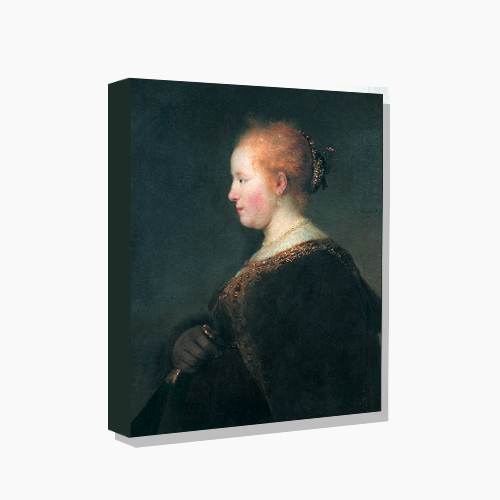 Rembrandt,렘브란트 (팬이 있는 프로파일의 젊은 여성)