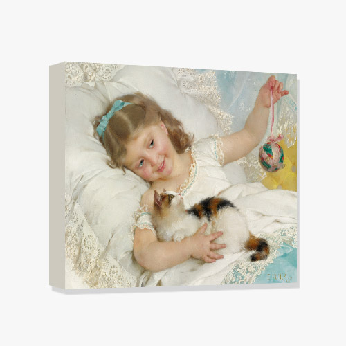 Emile Munier, 에밀 뮤니에 (Young girl and cat)